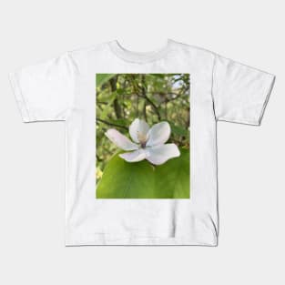 a white flower Kids T-Shirt